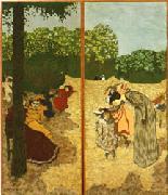 Public Gardens.Little Girls Playing and The Examination, Edouard Vuillard